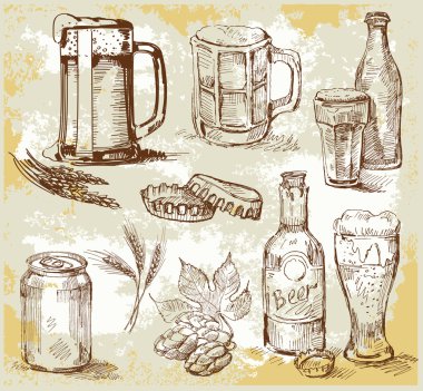 Beer set clipart