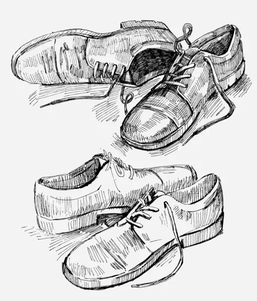 Χέρι συρμένη απεικόνιση παπούτσια — Διανυσματικό Αρχείο