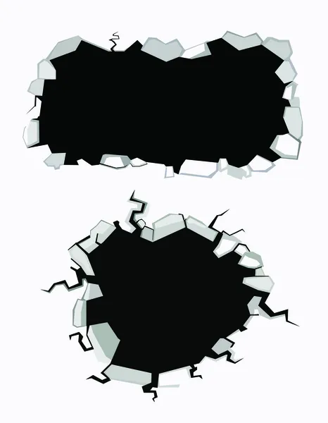 Ensemble de fissures — Image vectorielle
