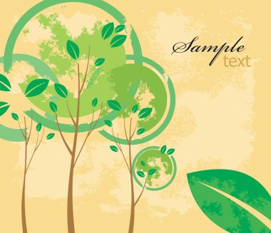 Abstract vector tree clipart