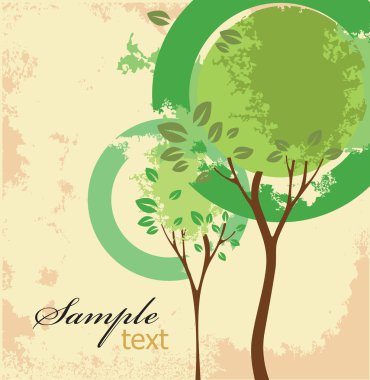 Abstract vector tree clipart