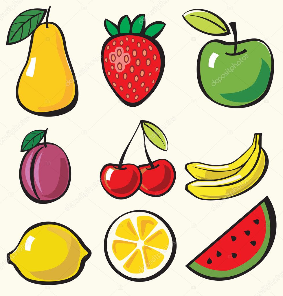 Fruit background — Stock Vector © bioraven 7618880