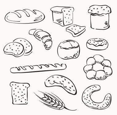 Bread set clipart