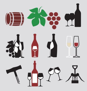 Set of wine clipart