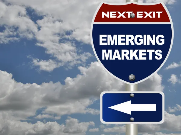 Emerging markets road sign — Stock Photo, Image