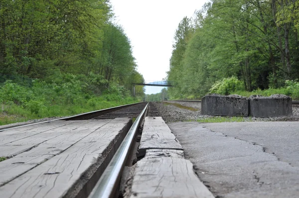 Macro spoorweg track — Stockfoto