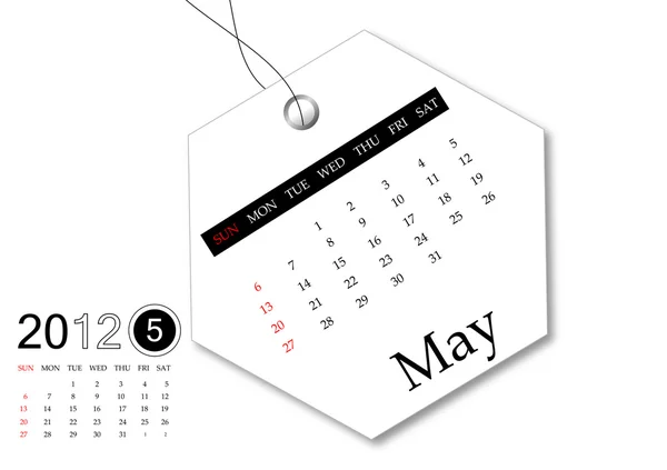 May of 2012 calendar — Stock Photo, Image