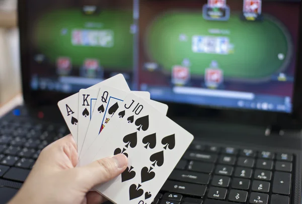 Poker online — Fotografia de Stock