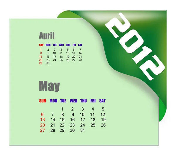 Maj 2012 kalender — Stockfoto