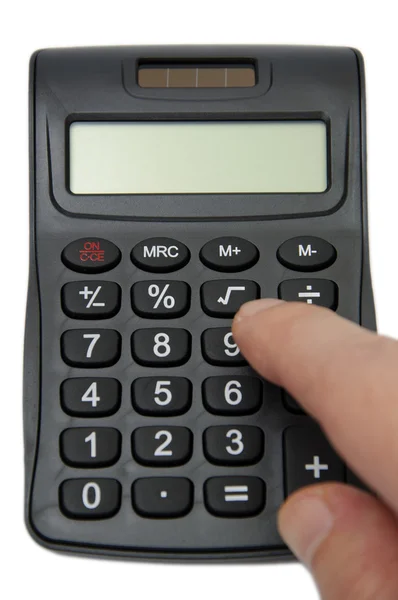Calculadora con mano — Foto de Stock