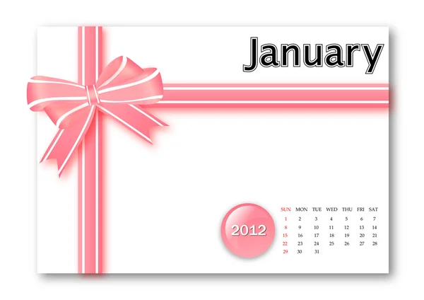 Januari 2012 kalender — Stockfoto