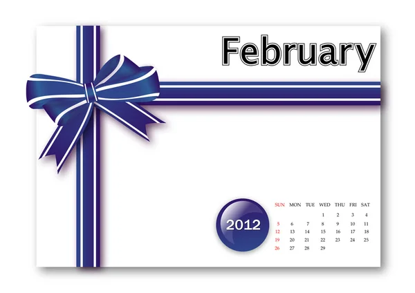 Календарь февраля 2012 — стоковое фото