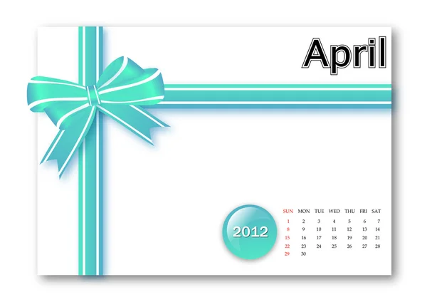 Aprile 2012 calendario — Foto Stock