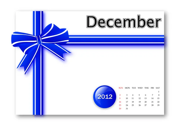 Календар грудня 2012 року — стокове фото