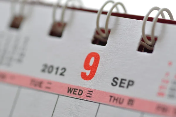 Septiembre de 2012 calendario — Foto de Stock