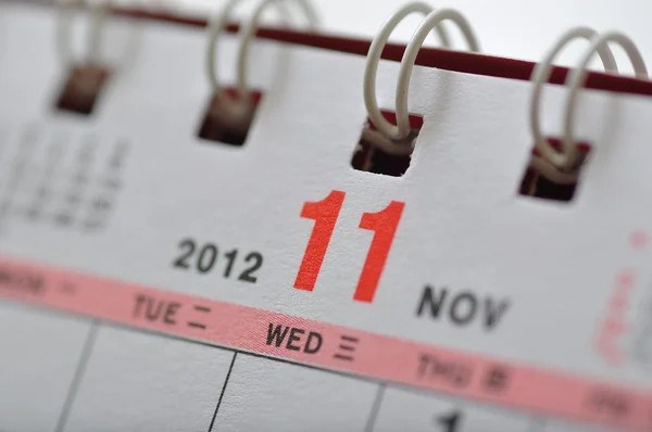Noviembre de 2012 calendario — Foto de Stock