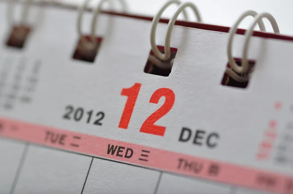 Декабрь 2012 календарь — стоковое фото