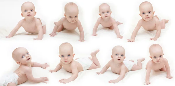 Набор маленьких симпатичных малышей — стоковое фото