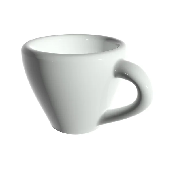 3D filiżanki herbaty renderowania biały na białym bez cienia — Zdjęcie stockowe