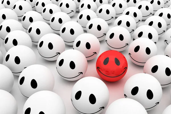 stock image Isolated glossy 3d standard smiling smileys