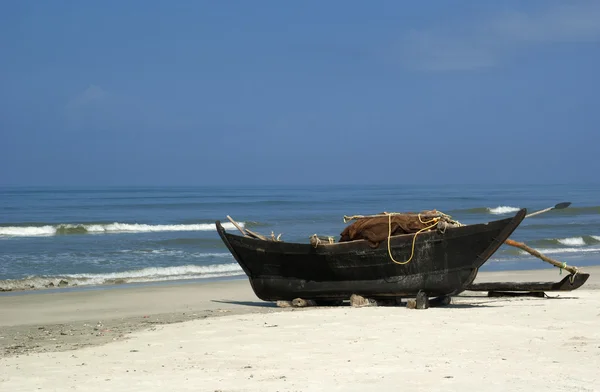 Vista tradicional de la playa de Goa Sur —  Fotos de Stock