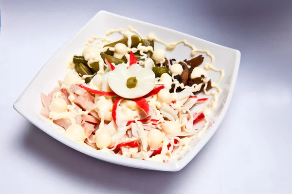 Salat mit Krabbenfleisch lizenzfreie Stockfotos