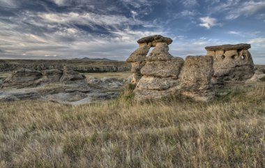 Hoodoo Badlands Alberta Canada clipart