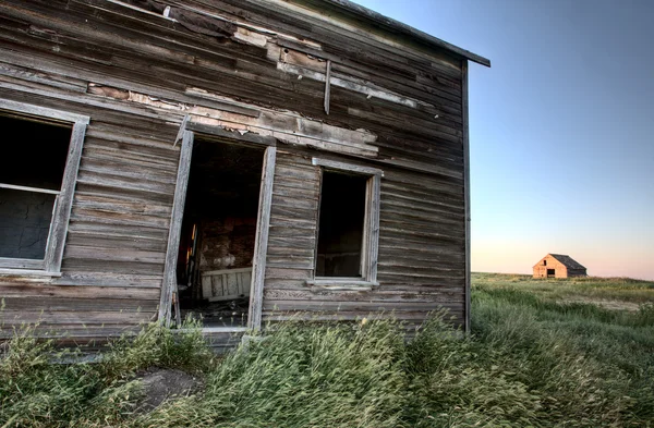 Opuszczony dom saskatchewan Kanada — Zdjęcie stockowe