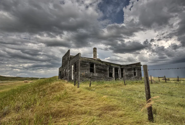 Покинутий будинок Саскачеван Канади — стокове фото