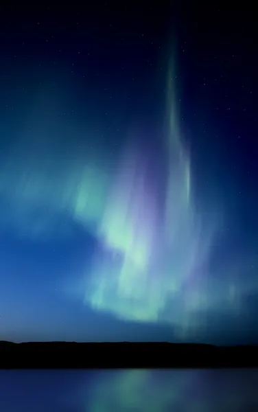 夜教会北极光 — 图库照片