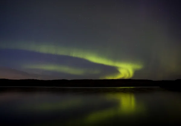 Iglesia nocturna Auroras boreales —  Fotos de Stock
