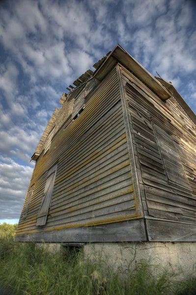 Casa agricolă abandonată Saskatchewan Canada — Fotografie, imagine de stoc