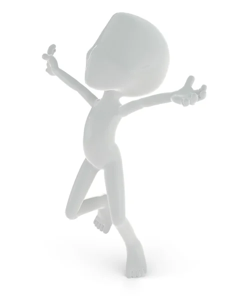 3D-s karakter: boldog koncepció — Stock Fotó