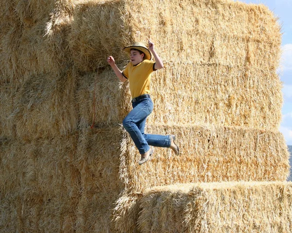 Jumping Cowboy — Stock Photo, Image