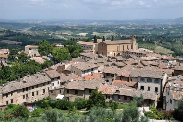 Vista aérea de san gimignano, itália — Fotografia de Stock