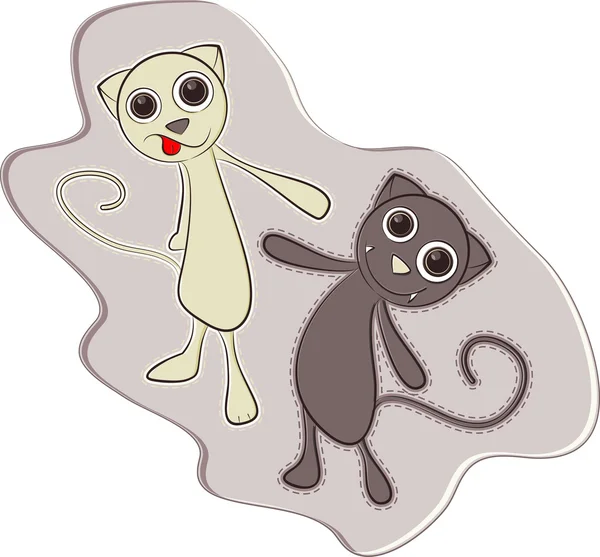 Chat mignon - vecteur — Image vectorielle