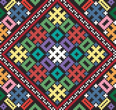 Ukrainian ethnic seamless ornament, #75, vector clipart