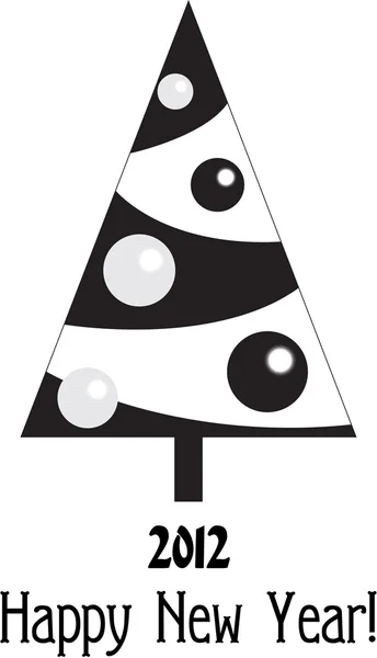 Illustration vectorielle des arbres de Noël colorés mignons — Image vectorielle