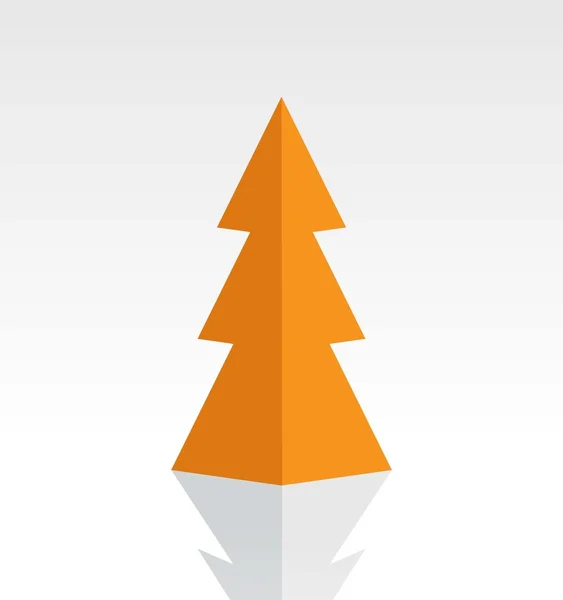 Ilustración vectorial de lindos árboles de Navidad de papel — Vector de stock