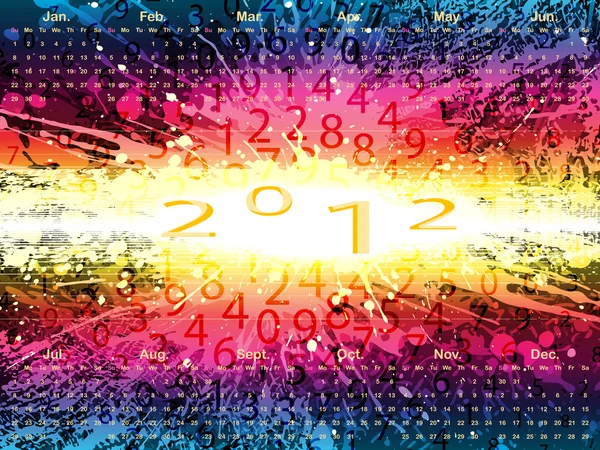 Kalendarz 2012, wektor — Wektor stockowy