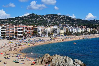 Bir Lloret de mar plaj deniz manzarası