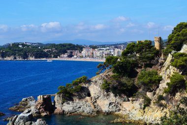 Bir Lloret de mar plaj deniz manzarası