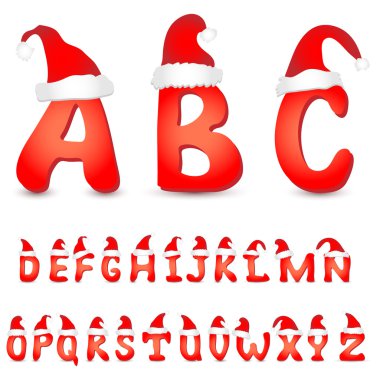 Christmas alphabet clipart