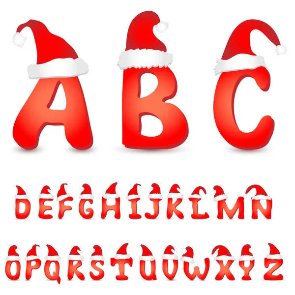 Christmas alphabet — Stock Vector