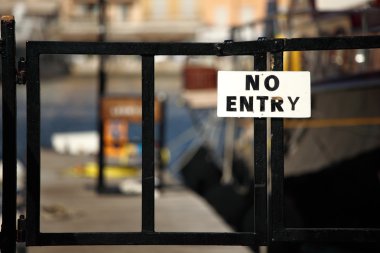No entry gate clipart