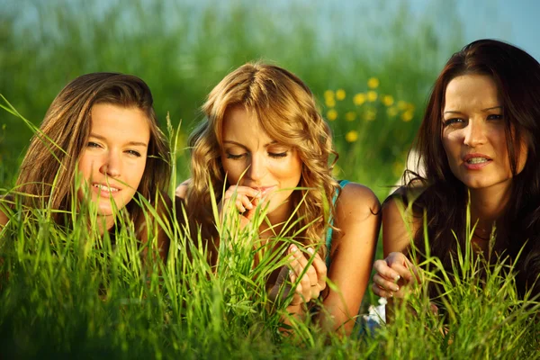 Kadınlar çim eğlenceli — Stok fotoğraf