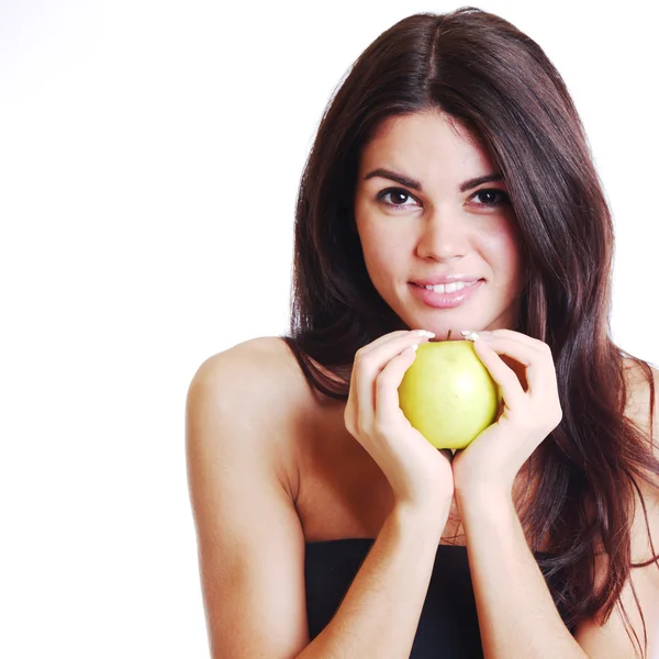 Jeść jabłko — Zdjęcie stockowe