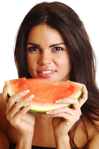 Wassermelone essen — Stockfoto
