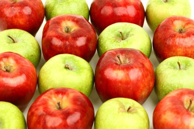 Red and green apples clipart