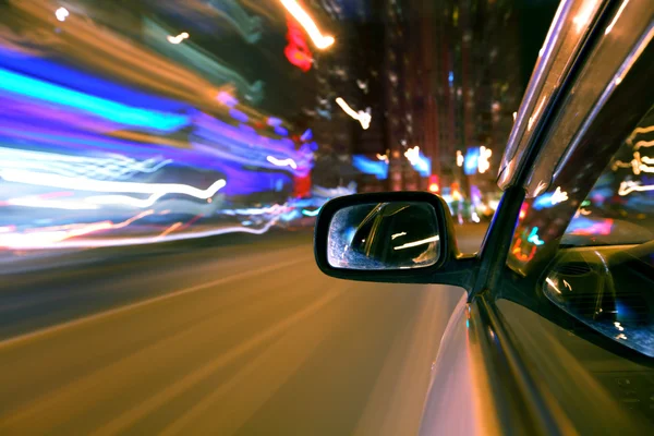 Guida notturna in auto — Foto Stock